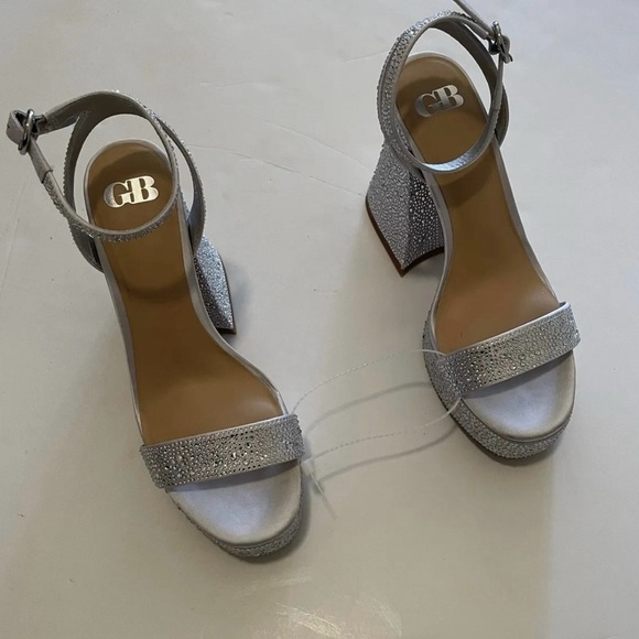 Women’s Silver Rhinestone Platform Dress Sandals - Picture 2 of 7